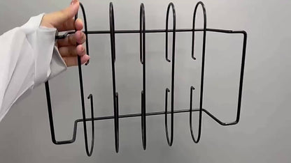 Deluxe Stainless Steel Rib Rack - Holds 4 Full Racks of Ribs, Ultra-Portable for BBQ and Smoker Enthusiasts - Durable, Rust-Resistant Construction for Perfect Grilling Results