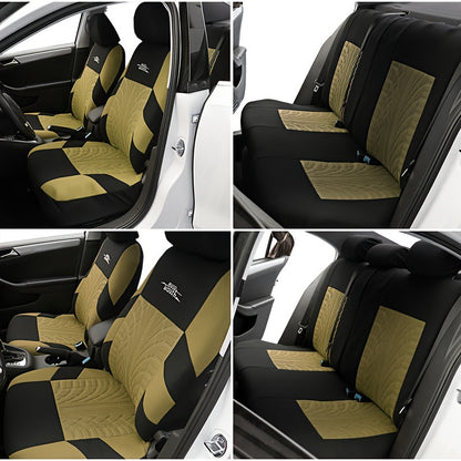 Fashion Tire Track Detail Car Seat Covers – Universal Fit for Most Vehicle Brands