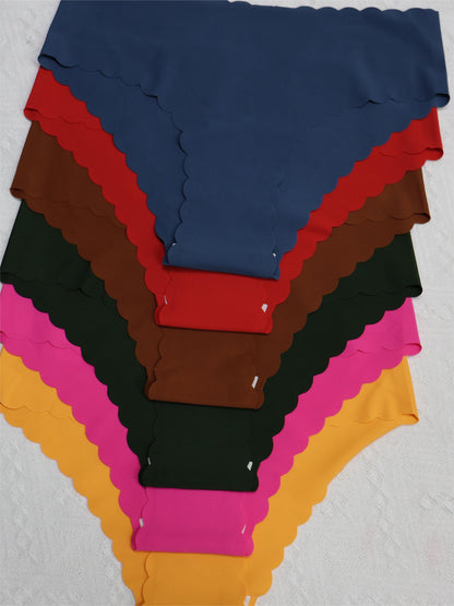 6 Piece Set Comfy Mid-Rise Solid Color Briefs – Soft Polyamide Fabric, Breathable and Stretchy, Sexy Women's Lingerie