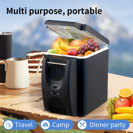 Compact 6L Portable Mini Fridge for Cars – DC 12V Electric Cooler for Drinks, Seafood and Fruits, Ideal for Travel and Outdoor Adventures