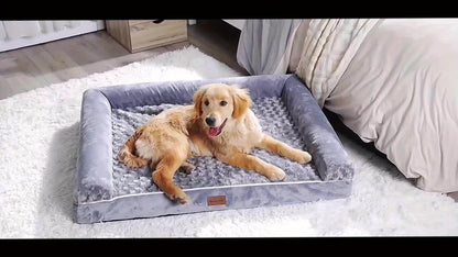 Orthopedic XL Dog Bed for Extra Large Dogs – Removable Washable Cover, Ideal for Crates