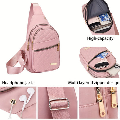 3 Piece Chic Pink Travel & Fitness Bag Set – Large Capacity Waterproof Oxford Fabric Duffle with Shoulder Strap and Cosmetic Bags