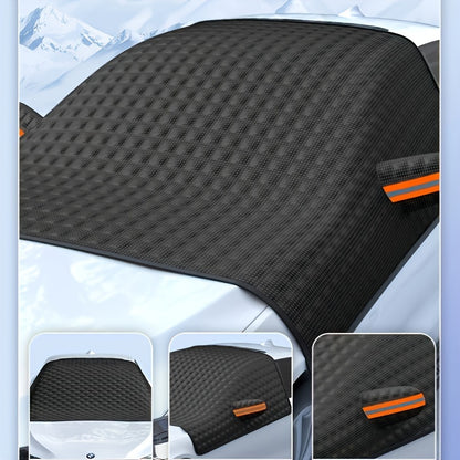 All Weather Car Windshield Cover – Durable Polyester, Sun & Snow Protection, Anti-Frost Winter Shield