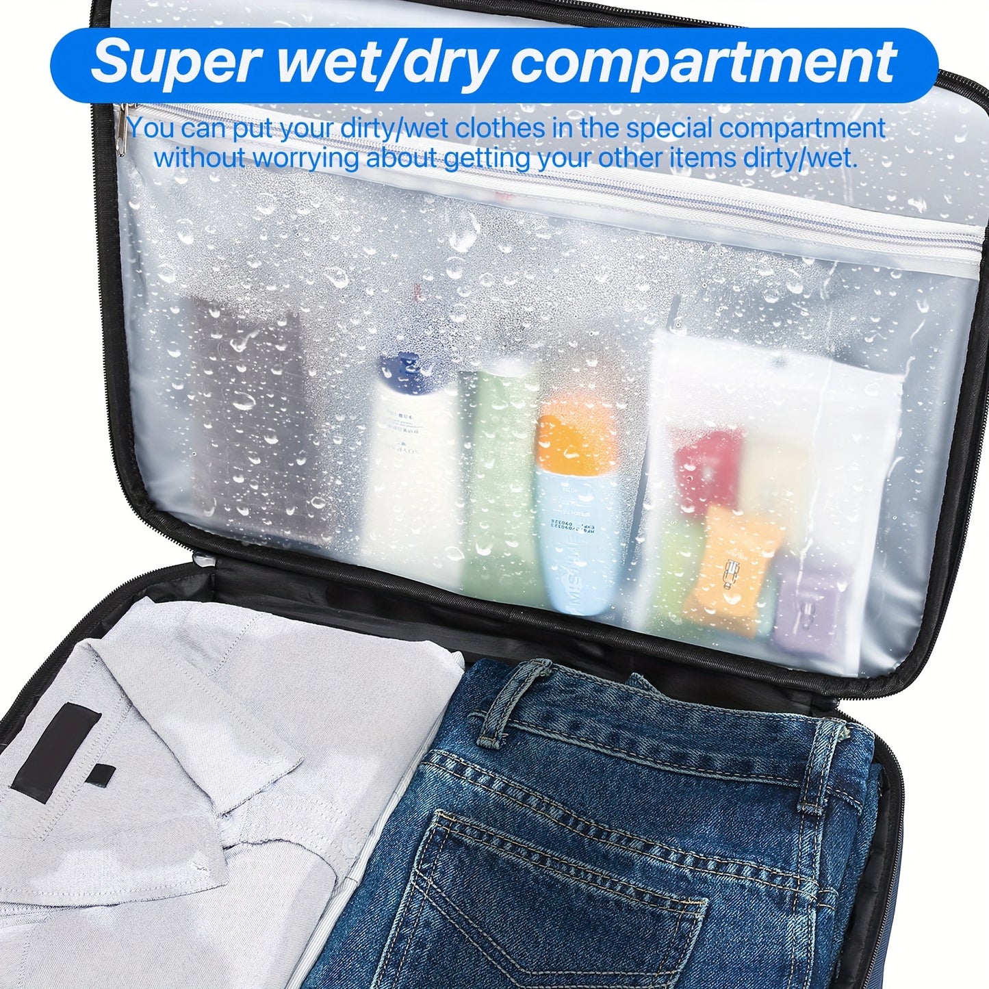 YH & GS Premium Golf Trunk Organizer - Waterproof and Durable Blue Nylon Storage Bag for Golf Shoes and Accessories