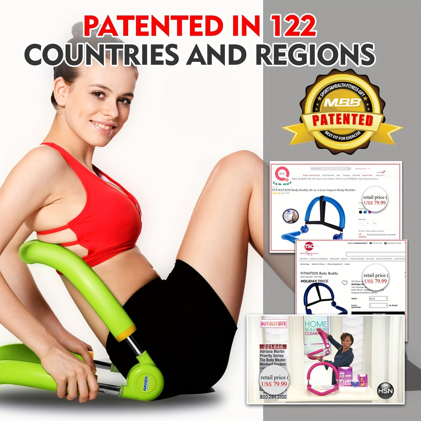 Sit Up Exercise Equipment - Ab Crunch Machine for Home Workout, Fitness Equipment for Stomach and Abs Training