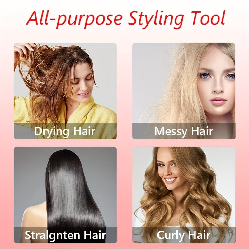 Pro Styler Hot Air Comb Brush - All-in-One Hair Dryer, Curler, and Straightener for Effortless, Salon-Quality Styling with Fast Drying, Reduced Frizz, and Long-Lasting Results