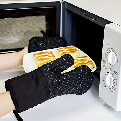 Buy 1 Get 1 Free - 2pcs Extra-Thick Silicone Oven Mitts and Pot Holder Set - Premium Heat Shield, Non-Slip Grip, Quick-Cooling - Perfect for Safe Baking, Cooking, Kitchen Use