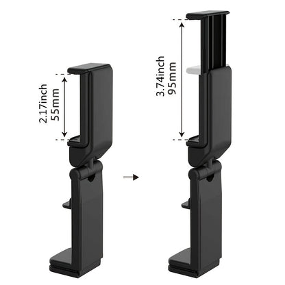 Foldable Travel Phone Stand – Airplane Seat Mount Holder, Adjustable & Rotatable, Portable, Compact, Space-Saving Design for Train, Flight, Desk