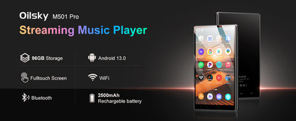 1080P Android 13 MP3/MP4 Player — 4.7" Display, 96GB (64+32GB), Bluetooth & WiFi, Expandable up to 1TB