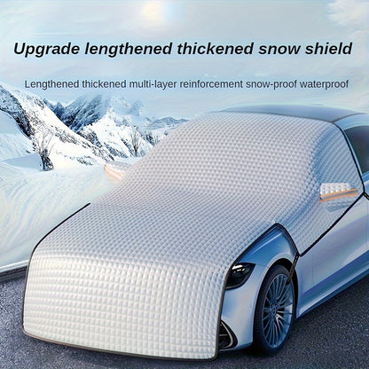 Heavy-Duty Car Windshield Snow Cover – Universal Fit for All Seasons, Protects Against Snow, Frost & Ice, Durable & Easy Install for Clear Visibility