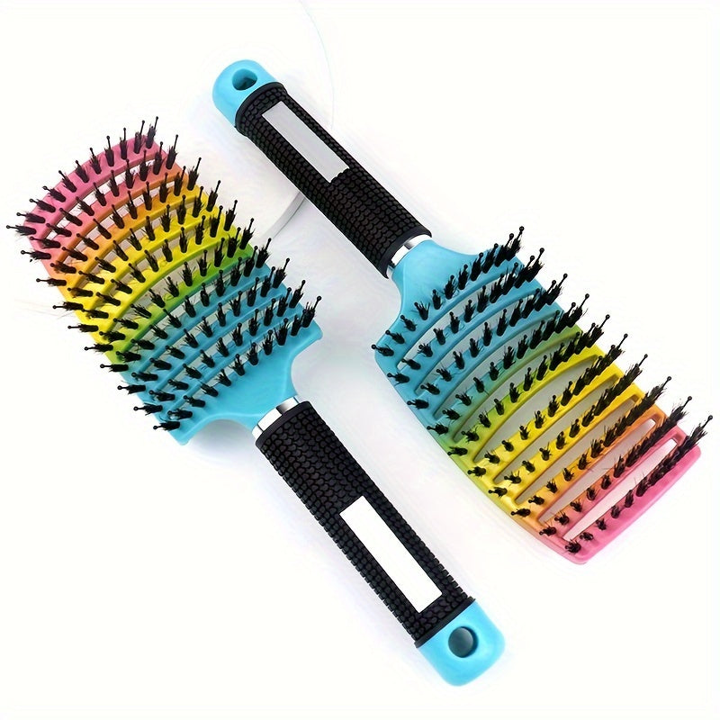 Detangling Hair Brush – Large Curved Styling Brush for All Hair Types