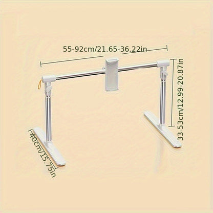 Adjustable Aluminum Tablet Stand – Foldable and Portable, Clamp Design for Phones and Tablets, Ideal for Bedside and Desktop Use