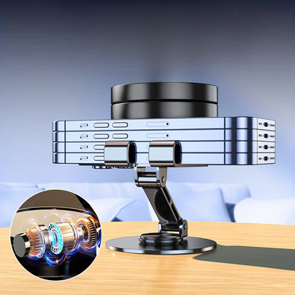 Full Metal 360-Degree Rotating Phone and Tablet Stand - Universal Stress-Relieving Desk Mount