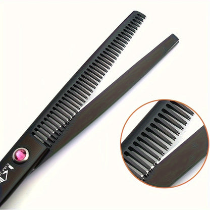 4pcs Professional 7-Inch Dog Grooming Scissors Set - Straight, Thinning, Curved, and Chunkers with Comb