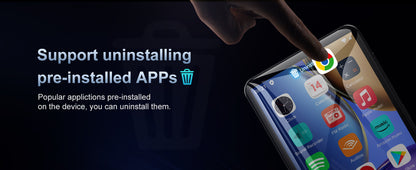 80GB Android 9.0 MP3 Player - Bluetooth, WiFi, 4.0-Inch Touchscreen, Speakers, FM Radio, eBooks, Expandable Up to 512GB