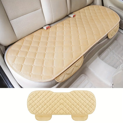 Car Back Seat Cover – Plush Rear Protector Mat, Non-Slip Auto Chair Cushion Accessories for Back Row