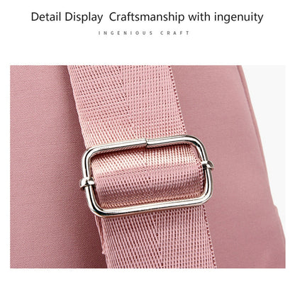 New One-Shoulder Messenger Bag for Women - Fashion Embroidered Rhombic Design - Large Capacity Waterproof Backpack with Data Hole