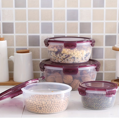 4 Piece Large Capacity Transparent Plastic Refrigerator Storage Boxes – Airtight, Stackable, Space-Saving Containers for Fruits, Vegetables, Meat, Eggs, Dumplings – Easy Clean, Fresh Preservation