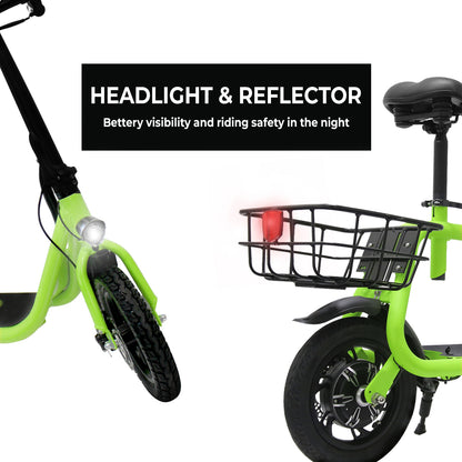 Wilibl R1 Electric Scooter for Adults – Foldable E-Scooter with Seat, 450W Brushless Motor, 265 lbs Max Load