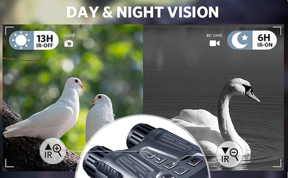 10X Digital Night Vision Binoculars | 9-Level Infrared, 600M Visibility in Darkness with 5000mAh Rechargeable Battery