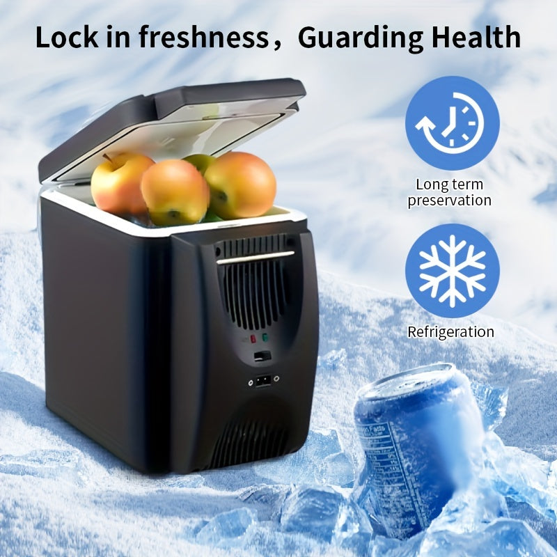 Compact 6L Portable Mini Fridge for Cars – DC 12V Electric Cooler for Drinks, Seafood and Fruits, Ideal for Travel and Outdoor Adventures