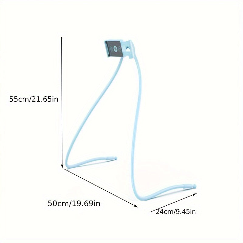 55cm Adjustable Bendable Overhead Smartphone and Tablet Stand – Universal Lazy Holder with Sturdy TPU Frame, Water-Resistant, Space-Saving for Bedside and Living Room
