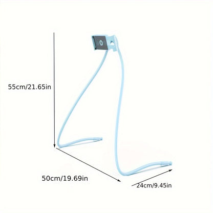 55cm Adjustable Bendable Overhead Smartphone and Tablet Stand – Universal Lazy Holder with Sturdy TPU Frame, Water-Resistant, Space-Saving for Bedside and Living Room