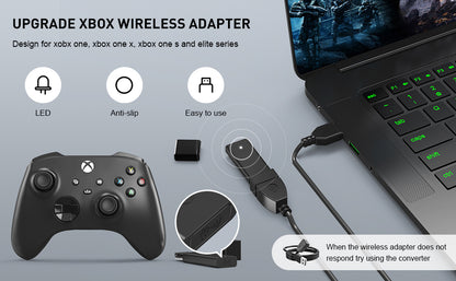 USB Wireless Adapter for Xbox One S/X/Elite & Windows PC – Controller Receiver 1st & 2nd Gen