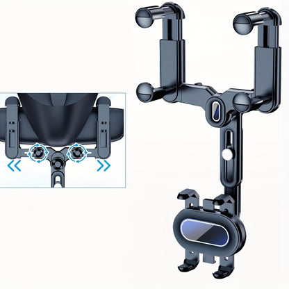 Car Phone Mount - Rotatable & Retractable, Waterproof ABS, Universal Fit for All Vehicles