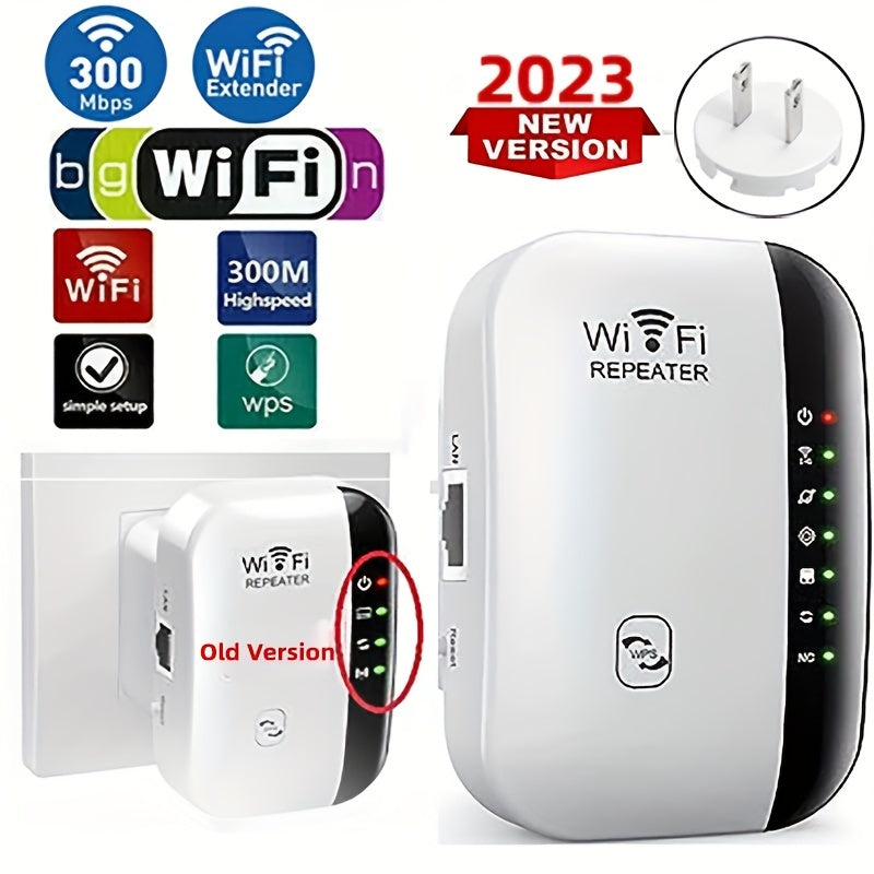 2023 WiFi Extender with Ethernet Port - 3000 Sq. Ft. Coverage, 1-Tap Setup, WiFi Booster for Large Home Areas