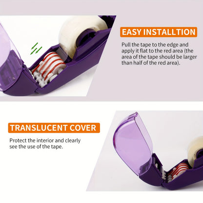 Automatic Tape Dispenser Gun – Includes 1 Roll of 0.5 Inch (12 mm) and 1 Roll of 0.75 Inch (19 mm) Tape – Single Handheld Design for Efficient Gift Wrapping – Perfect for Christmas and Home Use – Free Bonus Tapes
