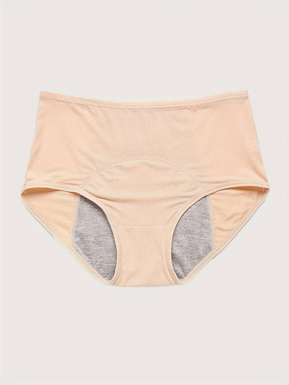 8pcs Plus Size Women's Comfortable Solid Panties - Leakproof, Breathable, Ultra-Absorbent Period Briefs for Menstrual Cycle - Soft, Stretchy, Skin-Friendly Fabric for All-Day Comfort