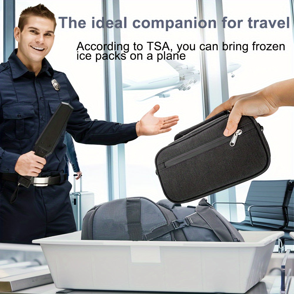 Large Insulin Cooler Travel Case – Compact Medication Bag with 4 Ice Packs, Holds 8 Insulin Pens & Diabetic Supplies
