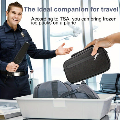 Large Insulin Cooler Travel Case – Compact Medication Bag with 4 Ice Packs, Holds 8 Insulin Pens & Diabetic Supplies