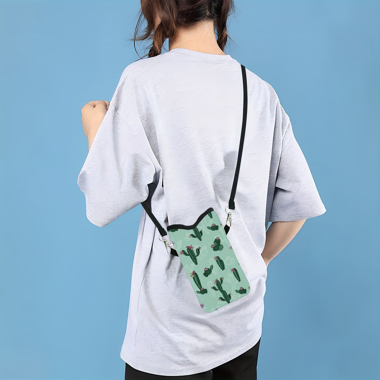 Shockproof Phone Pouch with Adjustable Lanyard - Versatile Print Design, Compatible with Multiple Models