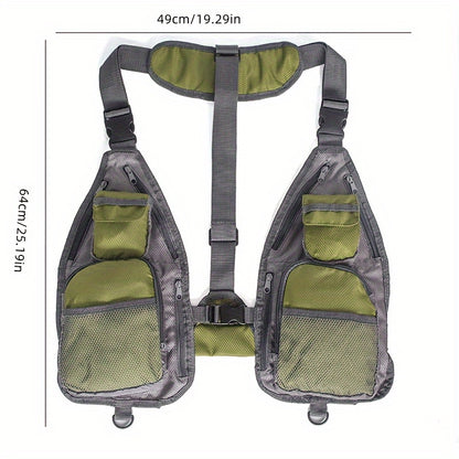Premium Multi-Pocket Fishing Vest – Water-Resistant, Wear-Resistant, Tear-Proof, Perfect for Fishing, Camping, Hiking Adventures