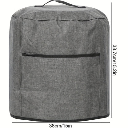 Air Fryer Dust Cover – Waterproof Insulated Protective Bag with Pocket and Handle – Fits Electric Pressure Cooker, Air Fryer, Rice Cooker, Steamer – 38x38.7cm/14.96x15.24 Inch (Grey)