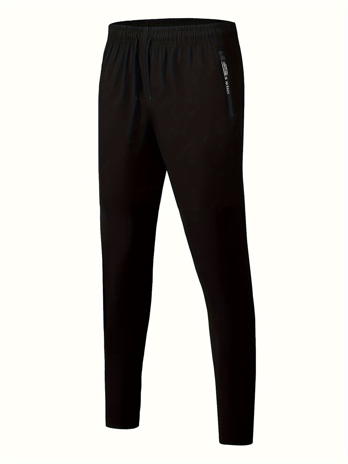 Men's 2-Pack Solid Sweatpants Set - Regular Fit and Cuffed, Letter Print, Zippered Pockets, Drawstring, Athletic Joggers for All Seasons Fitness and Gym Wear