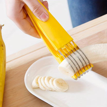 Banana and Cucumber Slicer – Stainless Steel Blade Kitchen Gadget for Easy Fruit & Vegetable Slicing