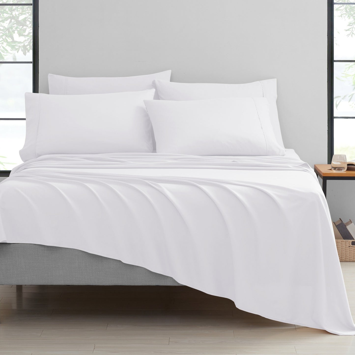 Bamboo 2000 Thread Count 6-Piece Luxury Sheet Set - Organic, Cooling, 16 Inch Deep Pocket, Egyptian Luxury with Bonus Pillowcases - Shrink and Fade Resistant