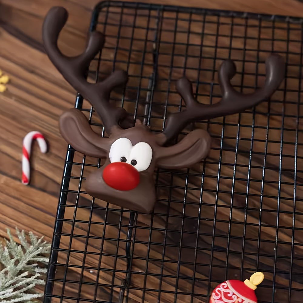Festive Christmas Reindeer Silicone Mold – BPA-Free Mold for Chocolates, Candies, Cake Decorations & Sugar Crafts