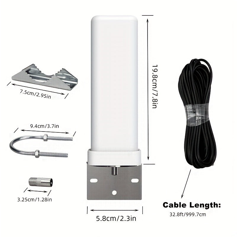 Outdoor TV Antenna 4K Digital HD with 35DBI Signal Booster – Built-in Amplifier, 6000 Miles Range, 1080p HD, Frequency 470-862 MHz