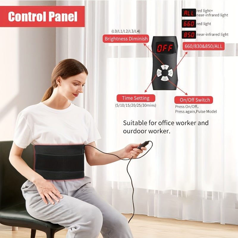 Red Light Therapy Pad – NIR Deep Therapy for Body Pain Relief, Portable 660nm and 850nm Heating Wrap for Back, Knee, Hands, Feet, Home Use, Gift for Women and Men