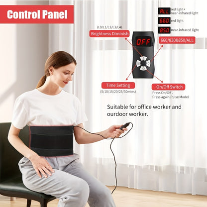 Red Light Therapy Pad – NIR Deep Therapy for Body Pain Relief, Portable 660nm and 850nm Heating Wrap for Back, Knee, Hands, Feet, Home Use, Gift for Women and Men