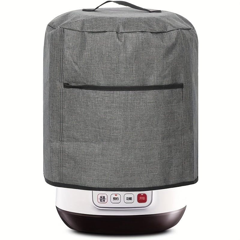 Air Fryer Dust Cover – Waterproof Insulated Protective Bag with Pocket and Handle – Fits Electric Pressure Cooker, Air Fryer, Rice Cooker, Steamer – 38x38.7cm/14.96x15.24 Inch (Grey)