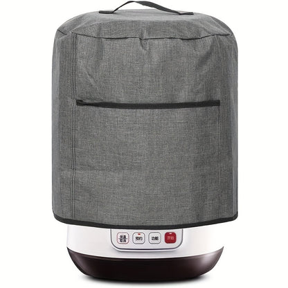 Air Fryer Dust Cover – Waterproof Insulated Protective Bag with Pocket and Handle – Fits Electric Pressure Cooker, Air Fryer, Rice Cooker, Steamer – 38x38.7cm/14.96x15.24 Inch (Grey)