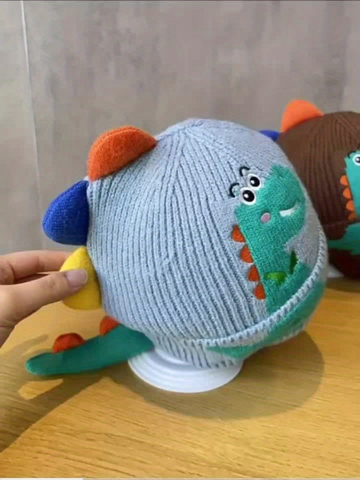 Cute Dinosaur Thick Warm Ear Protection Hat for Boys and Girls