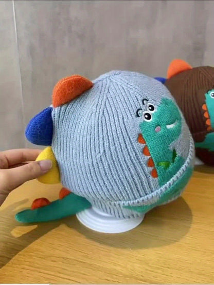 Cute Dinosaur Thick Warm Ear Protection Hat for Boys and Girls