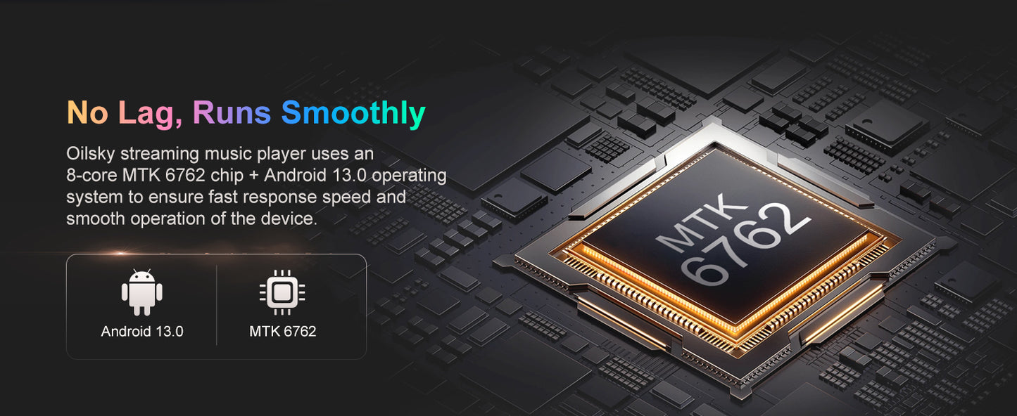 1080P Android 13 MP3/MP4 Player — 4.7" Display, 96GB (64+32GB), Bluetooth & WiFi, Expandable up to 1TB