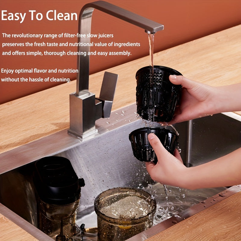 Multi-Texture Slow Juicer - Cold Press Masticating Technology for High-Yield Efficiency - Perfect for Healthy Homemade Juices